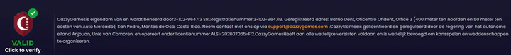 Het juridische kader van Cazzygames